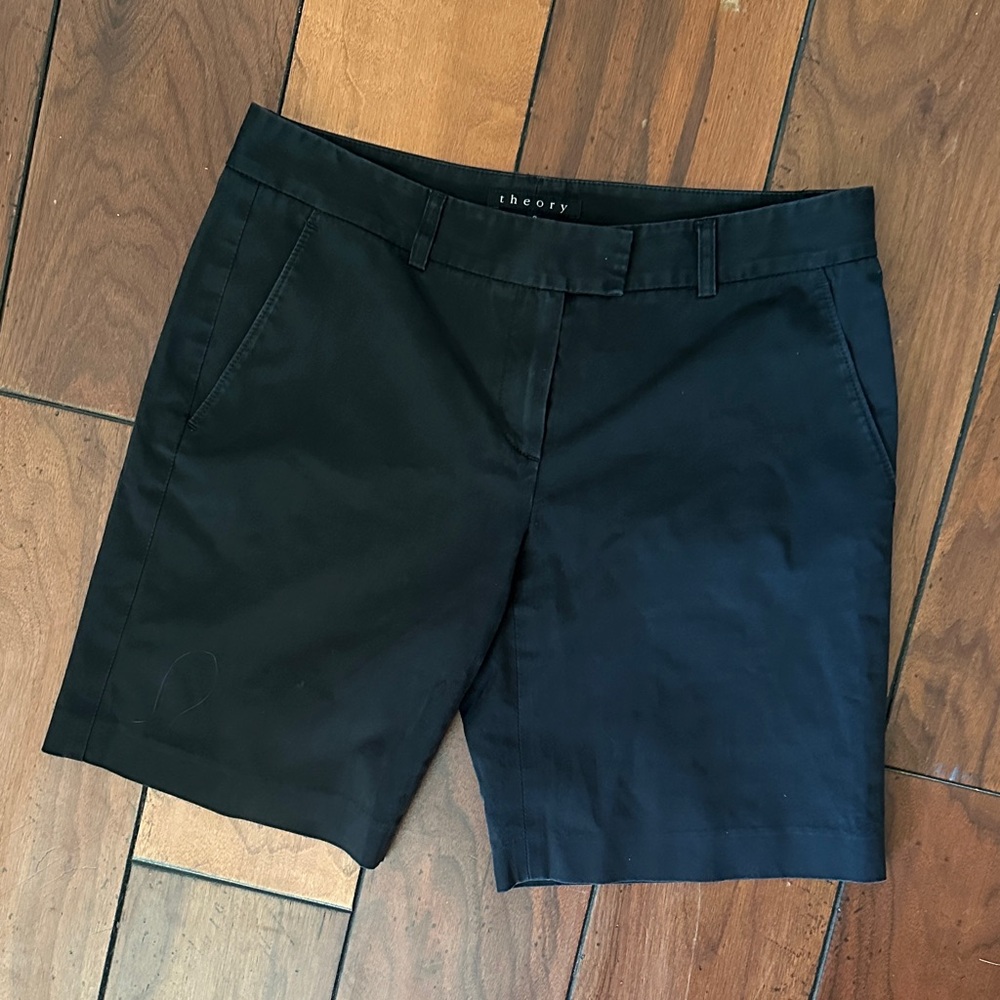 Theory Women's Classic Black Bermudas